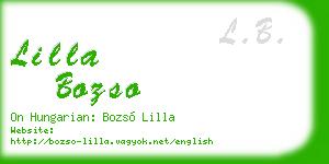 lilla bozso business card